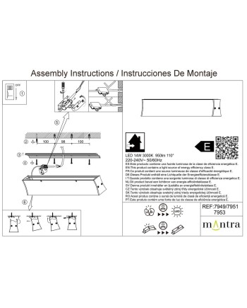 HANOK * MODULO LINEAL LED 38W 4000K 50º BLANCA